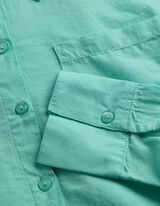 Camicia blusata - Morbido al tatto - turchese