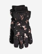 Síkesztyű - Elszórt nyomott minta - sötétszürke