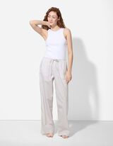 Pyjamahose - Streifen - beige