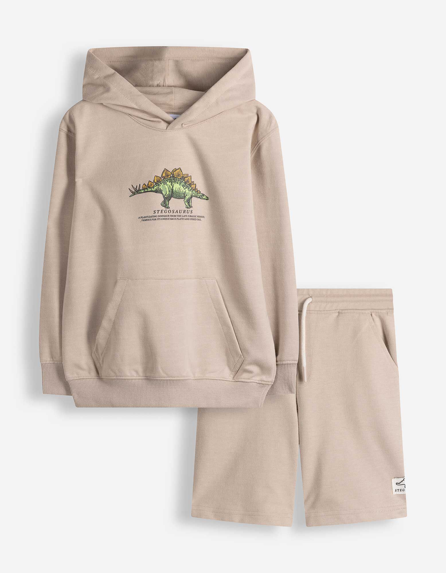 Set aus Sweatshirt und Shorts - Sweat - Beige