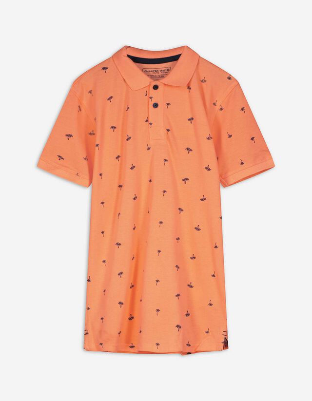 Polo - Stampa allover - arancione
