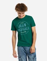 T-shirt - Tekstprint - donkergroen