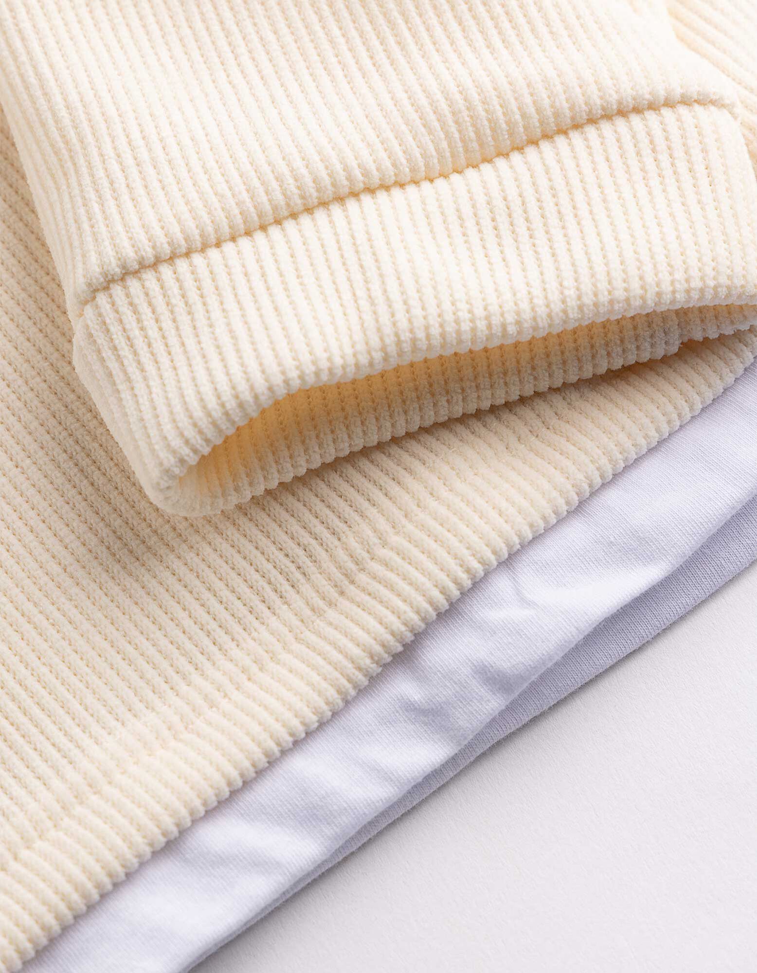 Langarmshirt - Double-Layer-Look - Off-White