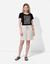 T-shirt - Glitterprint - zwart