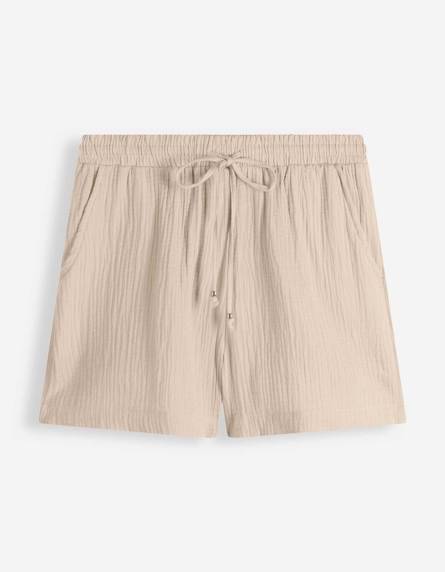 Shorts - Musselin - Beige
