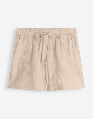 Shorts - Musselin - Beige