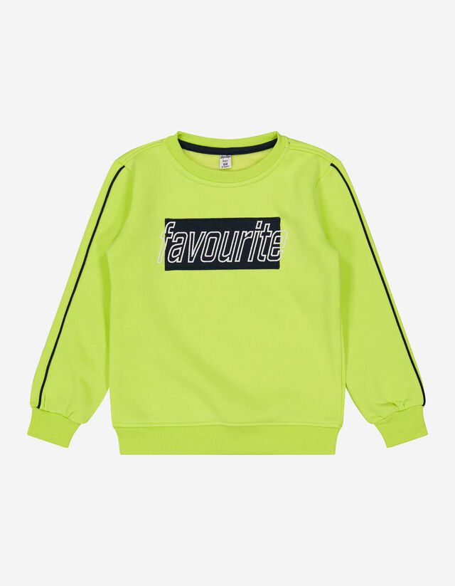 Bluză de trening - Broderii - Verde deschis