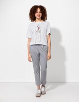 T-Shirt - Stickereien - weiß