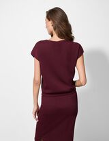 T-Shirt - Loose Fit - dunkelrot