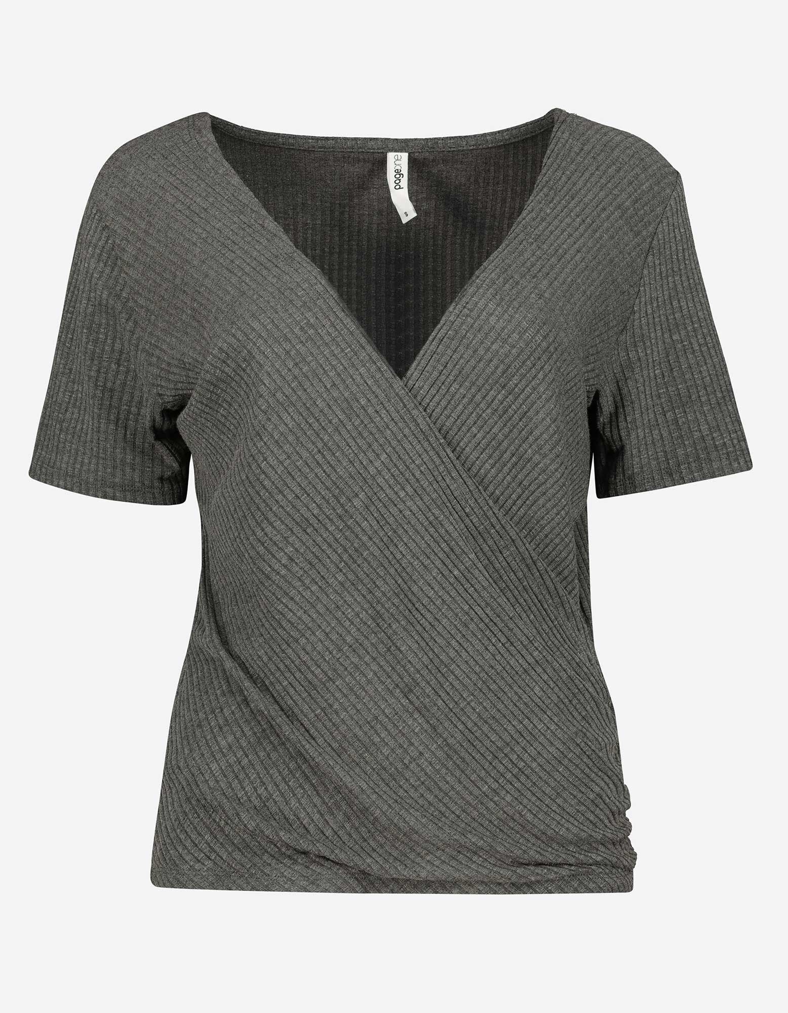 T-shirt - Teneur en viscose - Gris fonc&eacute;