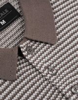 Poloshirt - Allover-Muster - hellbraun