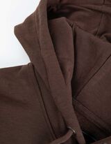 Džemperis - Medvilnės mi&scaron;inys - tamsiai rudas