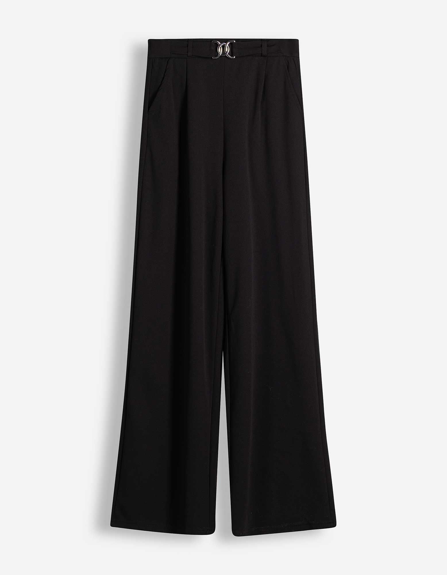 Culotte - Webstoff - Schwarz