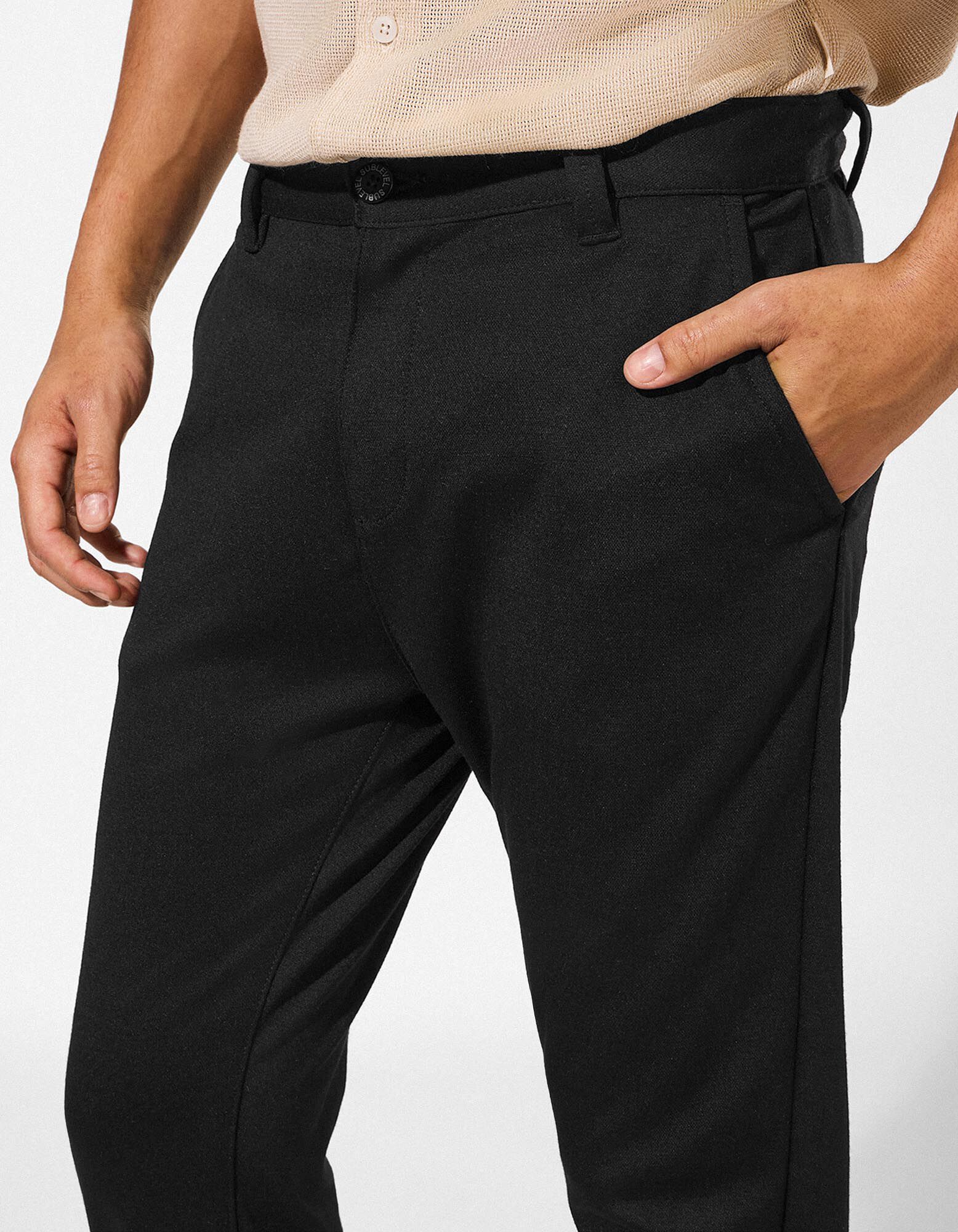 Chinohose - schwarz