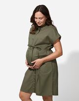 Umstandskleid - Baumwoll-Mix - grün