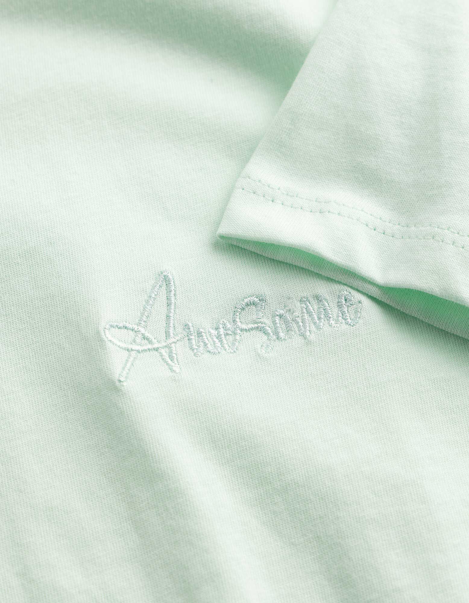 T-shirt - Borduursels - Lichtgroen