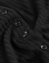 Hosszú ujjú felső - Bordázott - fekete