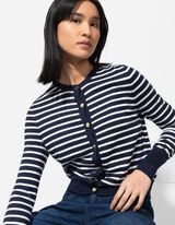 Giacca in maglia - Misto viscosa - blu scuro