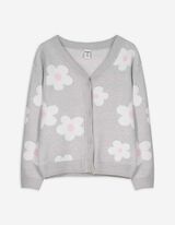 Cardigan - Imprimeu allover - Gri deschis