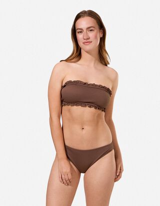 Bikinitop - Strukturiertes Material - Braun
