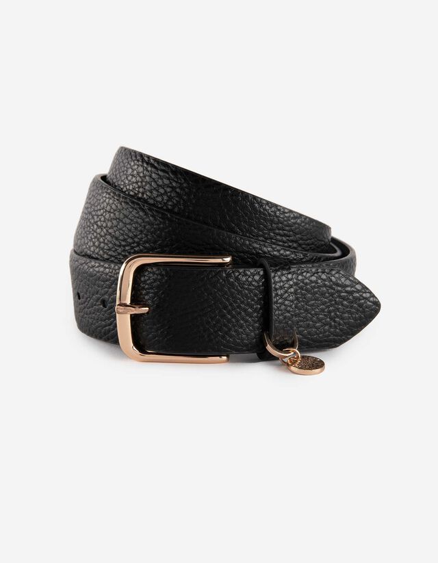 Curea - Efect de piele - Negru