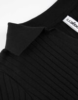 Tričko s dlhým rukávom - Zmes bavlny - cierna