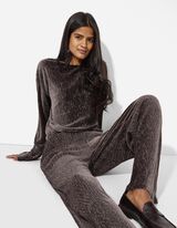 Broek - Fluweel - donkerbruin