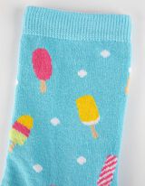 Kojinės - I&scaron;tisinis ra&scaron;tas - sviesiai melynas