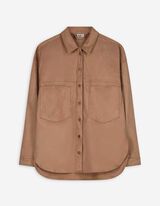 švarkas -marškiniai - Dirbtinė zomša - rudas