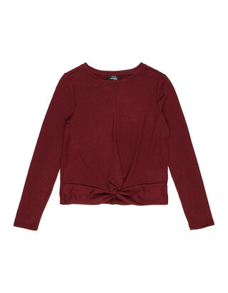 M&auml;dchen Pullover mit gebundenem Saum