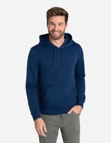 Majica s kapuljačom - mje&scaron;avina pamuka - tamno plava