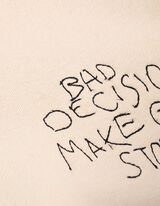 Sweatshirt - Print - beige