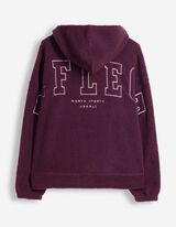 Mikina s kapucňou - Ply&scaron;ov&yacute; flau&scaron; - Fialkov&aacute;