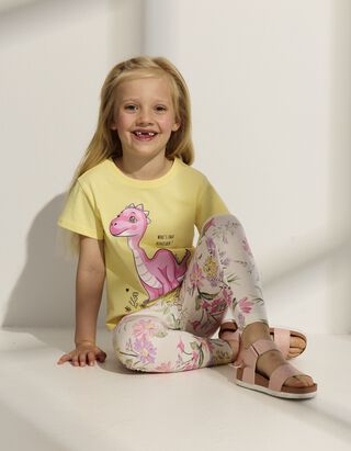 T-shirt - Voorkantprint - Lichtgeel