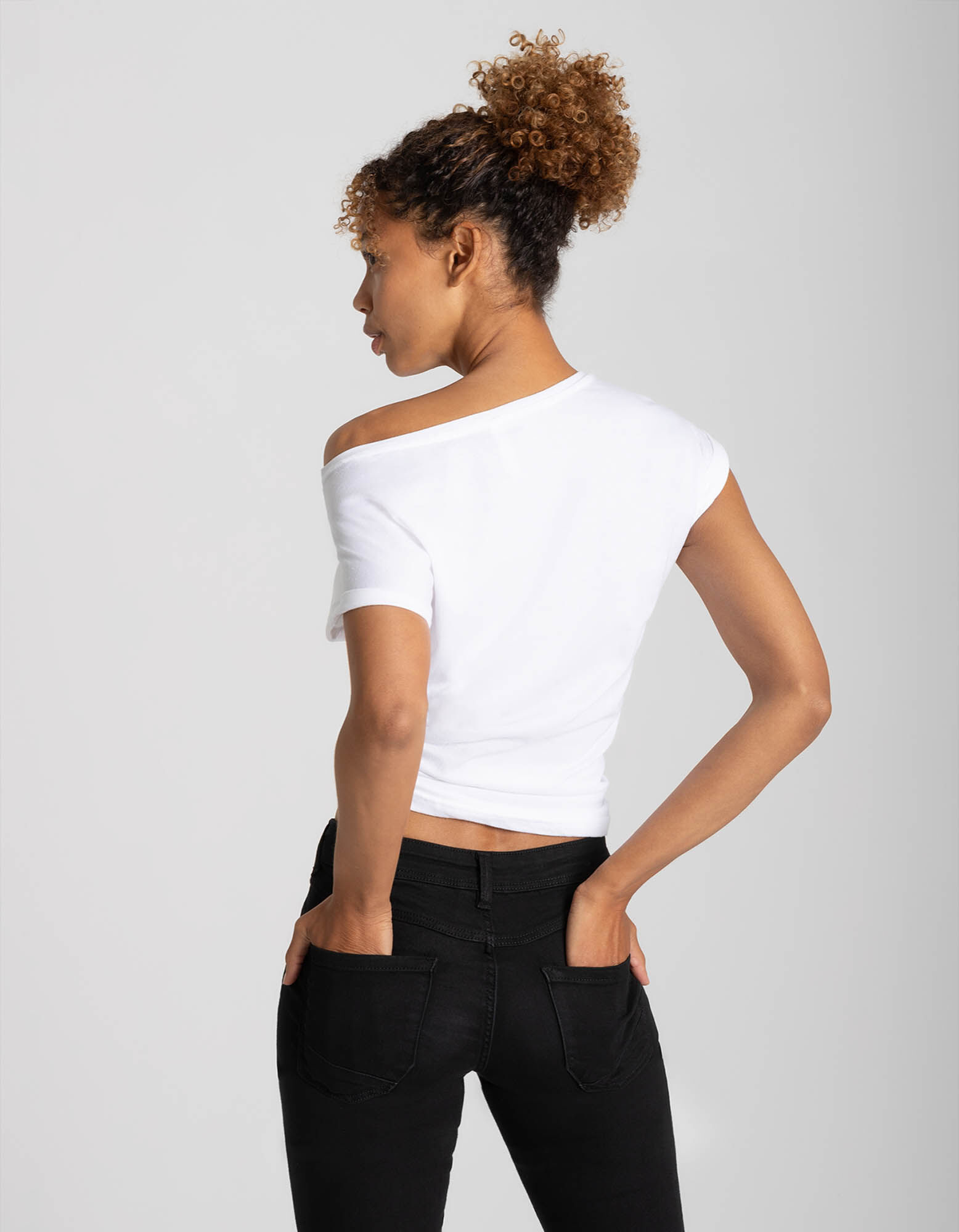 T-shirt - Message imprim&eacute; - blanc
