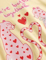 T-shirt - Glitterprint - lichtgeel