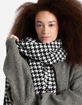 Šál - Vlnený vzhľad - cierna