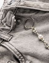 Jeans - Kettedetail - Grau