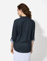 Hemd - Punktemuster - dunkelblau