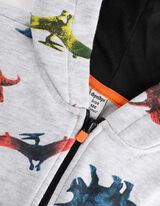 Cipzáros melegítőfelső - Dinoszaurusz - vilagos szurke