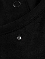 Robe trapeze - Pierres en strass - Noir