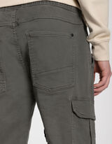 Pantalon cargo - Teneur en stretch - Gris