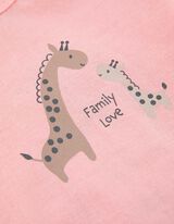 Bodi kratkih rukava - Print - ruzicasta