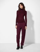 Maglione - Collo dolcevita - lilla scuro