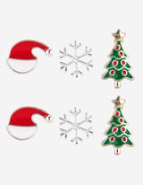 auskarai - 3 vnt. pakuotė - sidabrinis