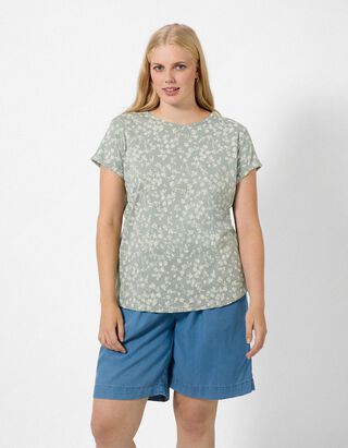 T-Shirt - Allover-Muster - Petrol