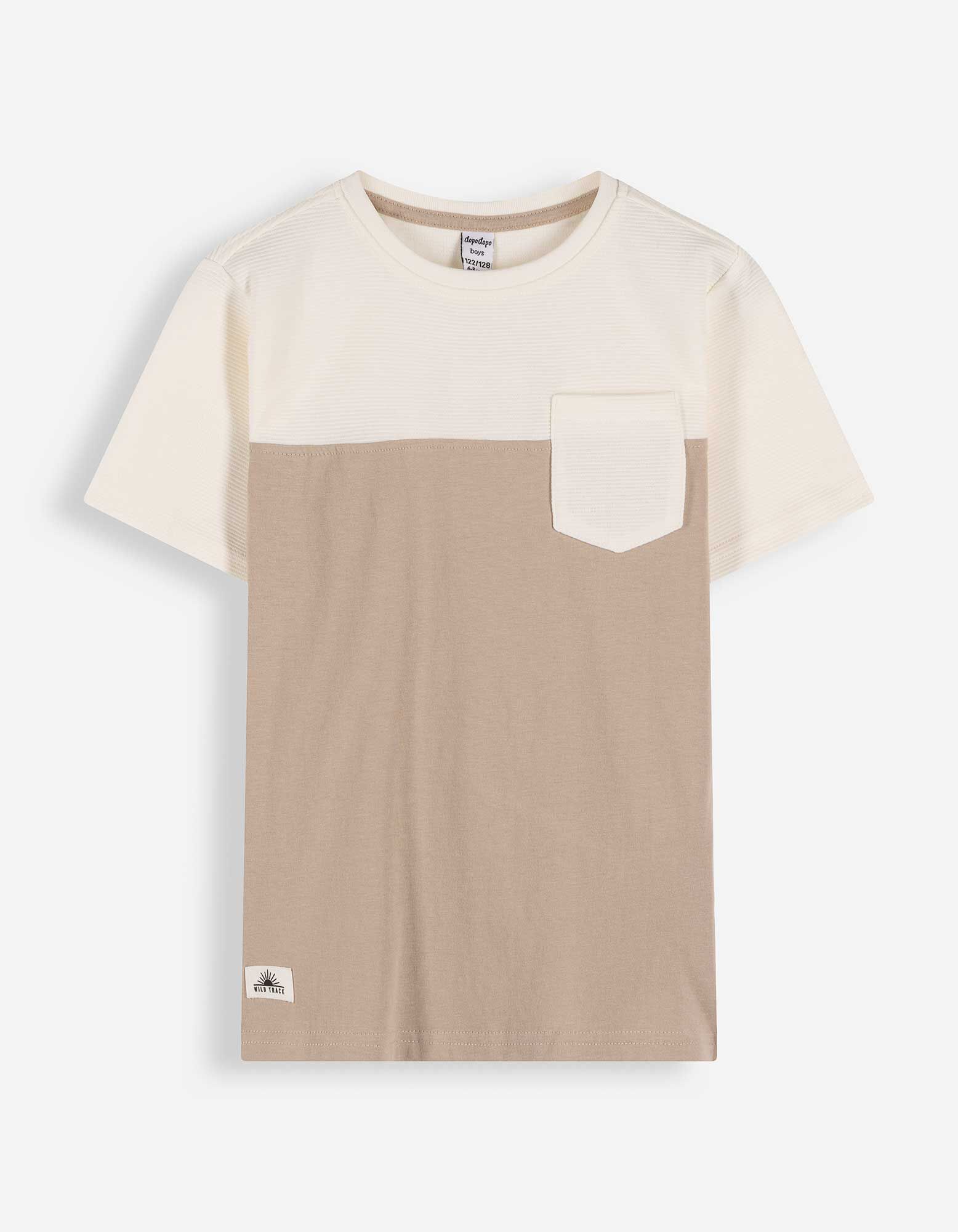T-shirt - Blocchi di colore - beige