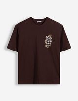 T-Shirt - Print - Braun
