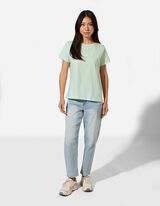 T-shirt - Borduursels - Lichtgroen