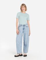 Tricou - Structură cu nervuri - Verde